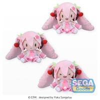 -PRE ORDER- Fuwa Petit Mini Plush Sakura Miku  - [A] Smiling