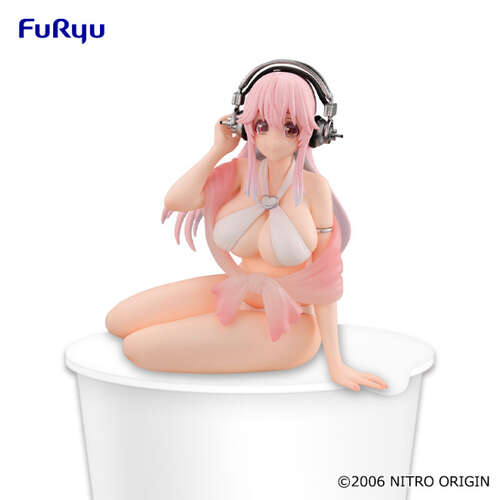 -PRE ORDER- Super Sonico Noodle Stopper Figure White Bikini ver.