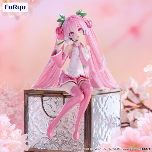 -PRE ORDER- Hatsune Miku Noodle Stopper Figure Sakura Miku 2024 Pearl Color Version