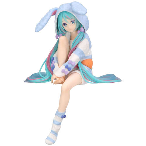 -PRE ORDER- Hatsune Miku Noodle Stopper Figure Rabbit Ear Hood Pajama Blue Color Version