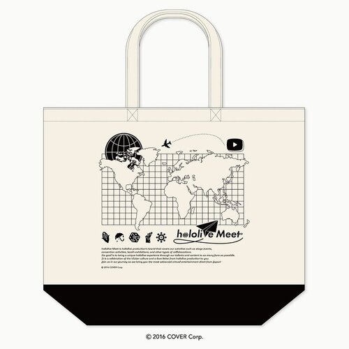 -PRE ORDER- hololive Meet 2024 Tote Bag World Map Design