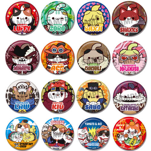 -PRE ORDER- One Piece Mega Cat Project Nyan Piece Nyan Metal Badge Collection [BLIND BOX]