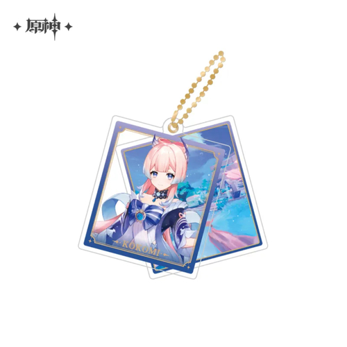 Genshin Impact Theme Chara Double Acrylic Strap Sangonomiya Kokomi