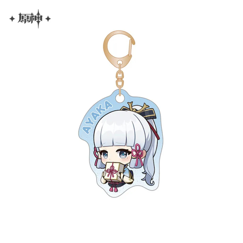 -PRE ORDER- Genshin Impact Hanasaki City Series Chibi Acrylic Charm Kamisato Ayaka/