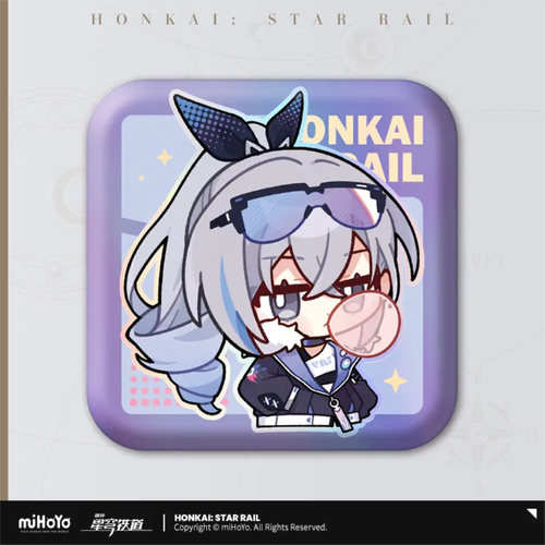 Honkai: Star Rail Pom-Pom Gallery Emote Square Badge Silver Wolf