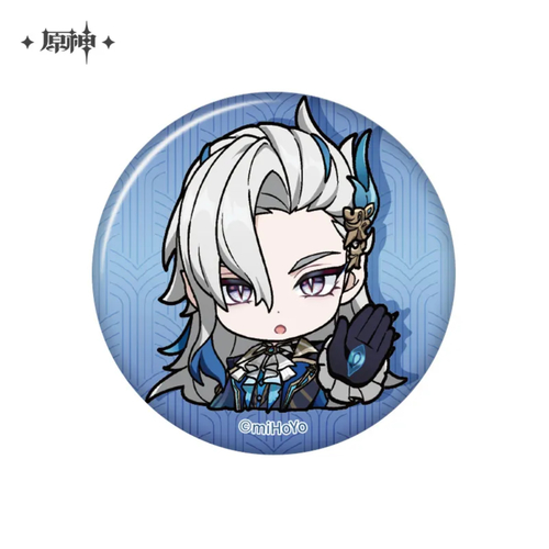 Genshin Impact Court of Fontaine Series Chibi Chara Can Badge Neuvillette