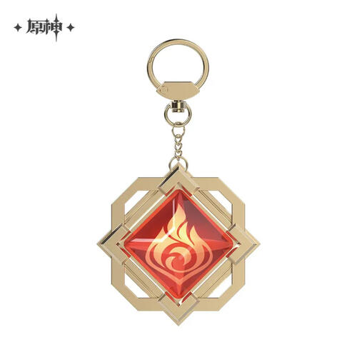 Genshin Impact Genshin Theme Vision Keychain Series Liyue Pyro