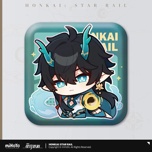 -PRE ORDER- Honkai: Star Rail Pom-Pom Gallery Emote Square Badge Dan Heng Imbibitor Lunae