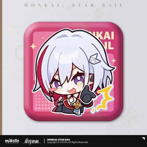 -PRE ORDER- Honkai: Star Rail Pom-Pom Gallery Emote Square Badge Topaz and Numby