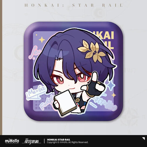 -PRE ORDER- Honkai: Star Rail Pom-Pom Gallery Emote Square Badge Dr. Ratio