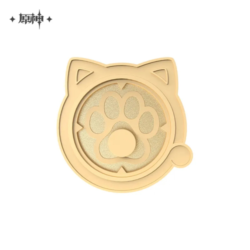 Genshin Impact Genius Invokation TCG Series Cat Paw Metal Badge Holder Gold