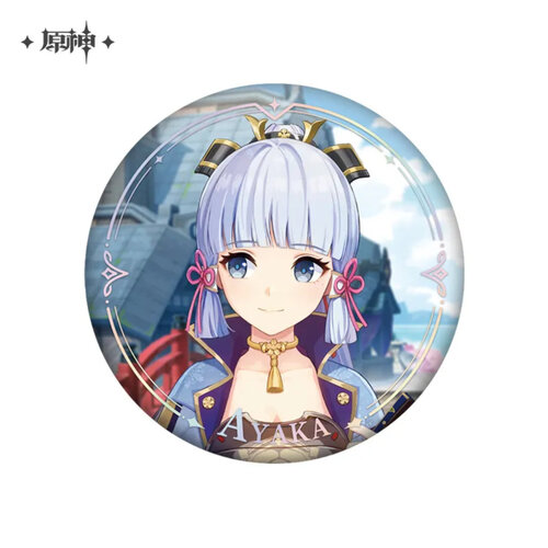 -PRE ORDER- Genshin Impact Character PV Series Can Badge Kamisato Ayaka