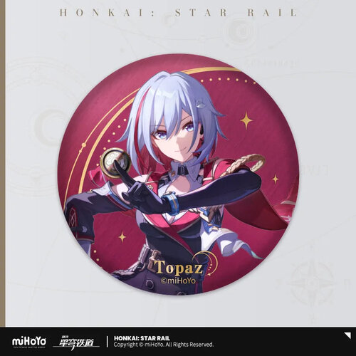 -PRE ORDER- Honkai: Star Rail Interstellar Journey Can Badge Topaz and Numby