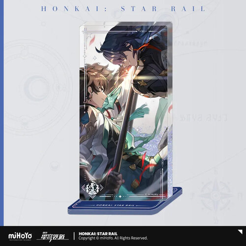 -PRE ORDER- Honkai: Star Rail Light Cone Glitter Acrylic Stand Nowhere to Run (Blade & Dan Heng)