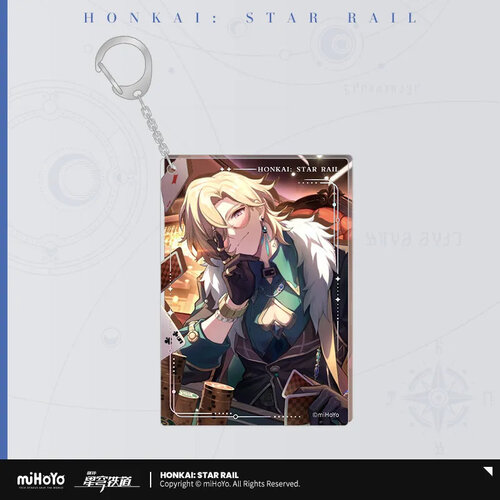 -PRE ORDER- Honkai: Star Rail Light Cone Glitter Acrylic Keychain Inherently Unjust Destiny (Aventurine)