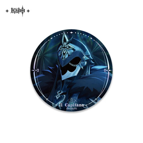 -PRE ORDER- Genshin Impact Winter Night Lazzo Series Il Capitano Can Badge