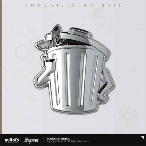 Honkai: Star Rail Lordly Trashcan Fridge Magnet Silver