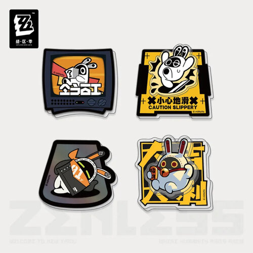 Zenless Zone Zero Noise Reduction Series Acrylic Fridge Magnet Set Bangboo Style