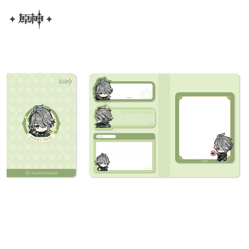 Genshin Impact Sumeru Castle Chibi Memo Notes Set Alhaitham