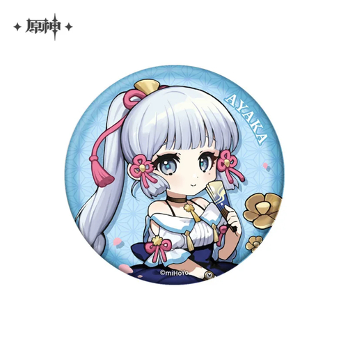 -PRE ORDER- Genshin Impact Outing Theme Series Chibi Can Badge Kamisato Ayaka