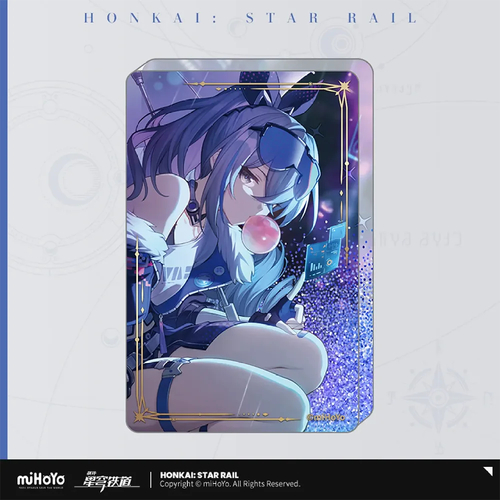 Honkai: Star Rail Light Cone Glitter Acrylic Block Incessant Rain (Silver Wolf)