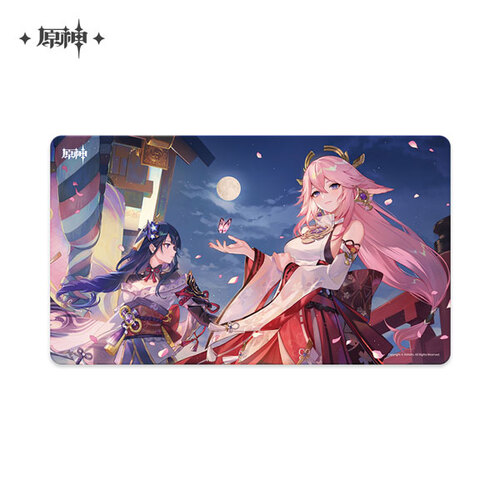 Genshin Impact Theme Desk Mat When the Sakura Bloom