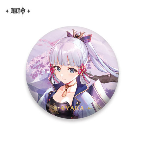 Genshin Impact Theme Chara Can Badge Kamisato Ayaka