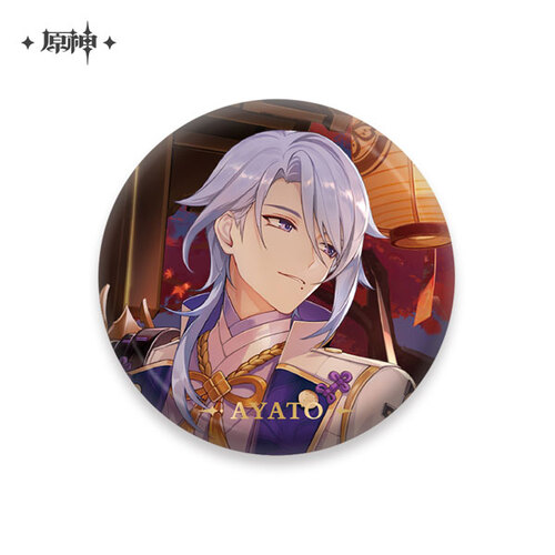 Genshin Impact Theme Chara Can Badge Kamisato Ayato