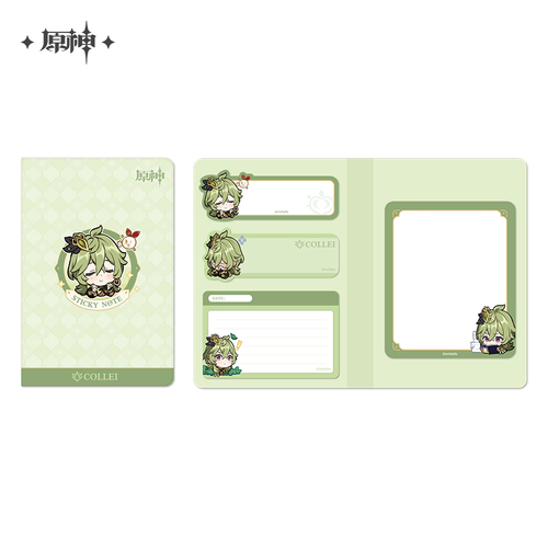 Genshin Impact Sumeru Castle Chibi Memo Notes Set Collei