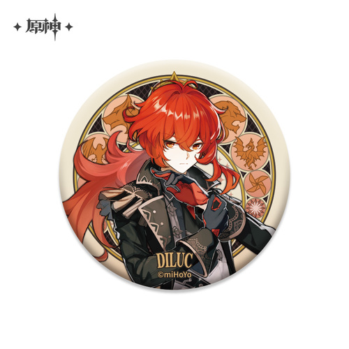 Genshin Impact Mondstadt Series Chara Can Badge Diluc