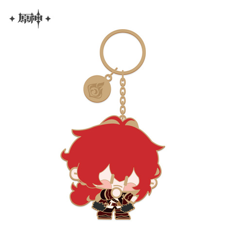 Genshin Impact Chibi Chara Metal Keyring Diluc