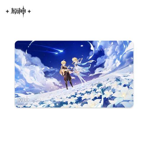 Genshin Impact Theme Desk Mat Twin Star on the Floral Sea