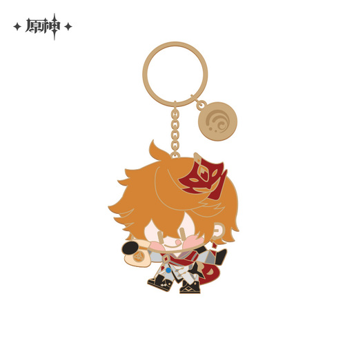 Genshin Impact Chibi Chara Metal Keyring Tartaglia