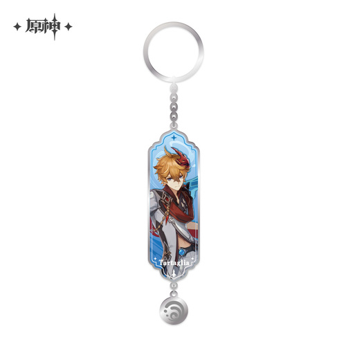 Genshin Impact Chara Metal Epoxy Keychain Farewell of Snezhnaya (Tartaglia)