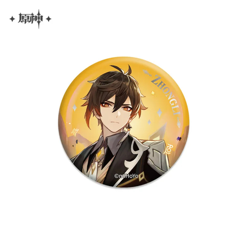 -PRE ORDER- Genshin Impact Chara Can Badge Vago Mundo (Zhongli)