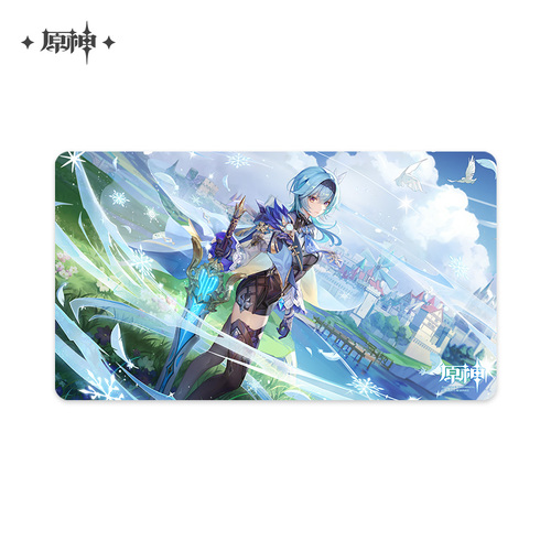 Genshin Impact Theme Desk Mat Dance on the Shimmering Wave Eula