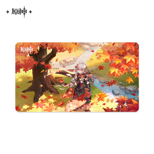 Genshin Impact Theme Desk Mat Scarlet Leaves Pursue Wild Waves Kaedehara Kazuha