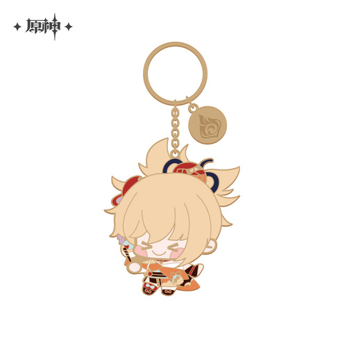 Genshin Impact Chibi Chara Metal Keyring Kaedehara Kazuha