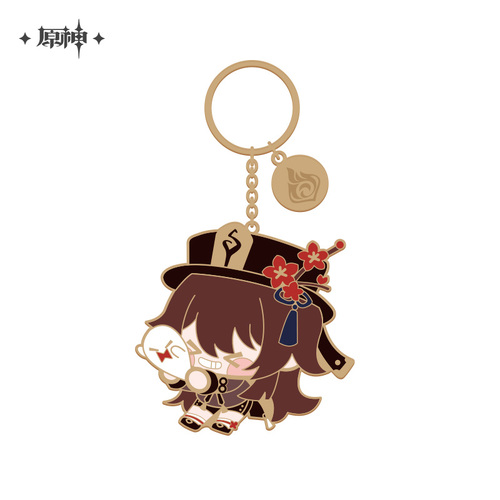 Genshin Impact Chibi Chara Metal Keyring Hu Tao