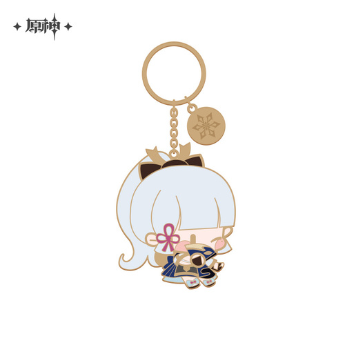 Genshin Impact Chibi Chara Metal Keyring Kamisato Ayaka