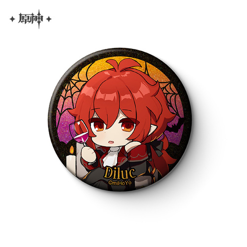 -PRE ORDER- Genshin Impact Halloween Series Chibi Chara Can Badge Diluc