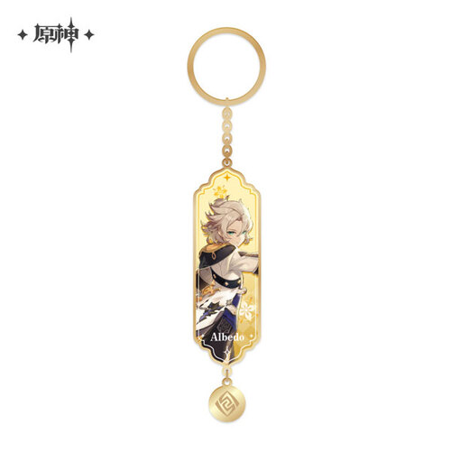 Genshin Impact Chara Metal Epoxy Keychain Princeps Cretaceus (Albedo)