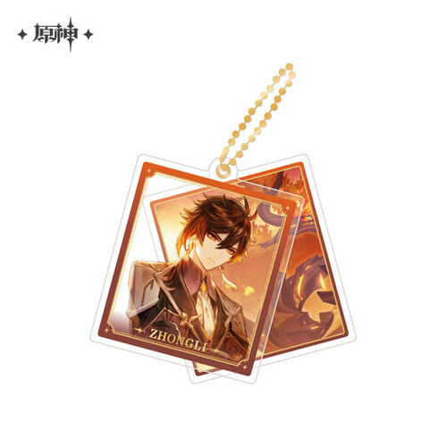 Genshin Impact Theme Chara Double Acrylic Strap Zhongli