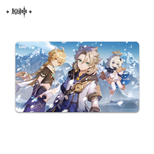 Genshin Impact Theme Desk Mat Shadows Amidst Snowstorms