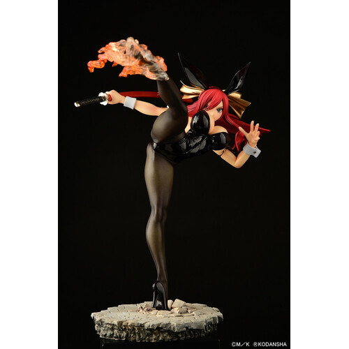 -PRE ORDER- Fairy Tail Erza Scarlet High Kick Version Black Bunny 1/6 Scale