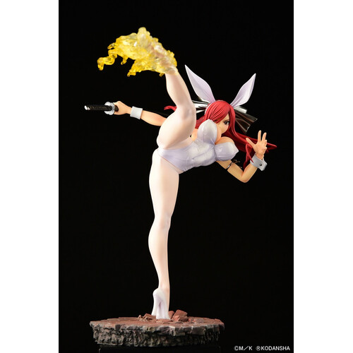 -PRE ORDER- Fairy Tail Erza Scarlet High Kick Version White Bunny