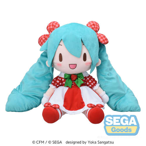 -PRE ORDER- Hatsune Miku x Love and Berry Dress Up and Dance! Fuwa Petit Plush Lovely Strawberry (LL)