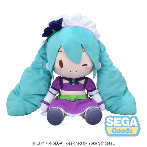 -PRE ORDER- Hatsune Miku x Love and Berry Dress Up and Dance! Fuwa Petit Plush Sparkly Purple (LL)