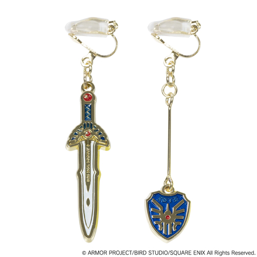 -PRE ORDER- Dragon Quest Smile Slime Cosmetics & Beauty Earring Erdrick's Sword & Erdrick's Shield