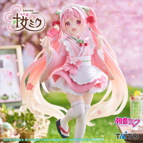 -PRE ORDER- Sakura Miku Newly Drawn Figure Japanese-style cafe ver.